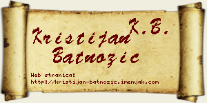 Kristijan Batnožić vizit kartica